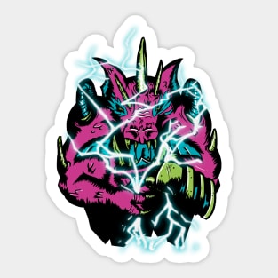 Electric Monster Power Pink Sticker